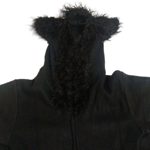 Women Bat Cozy Black Animal Cosplay Vampire Zipper Dress Jacket Hoodie Sweater - Picture 12 of 13